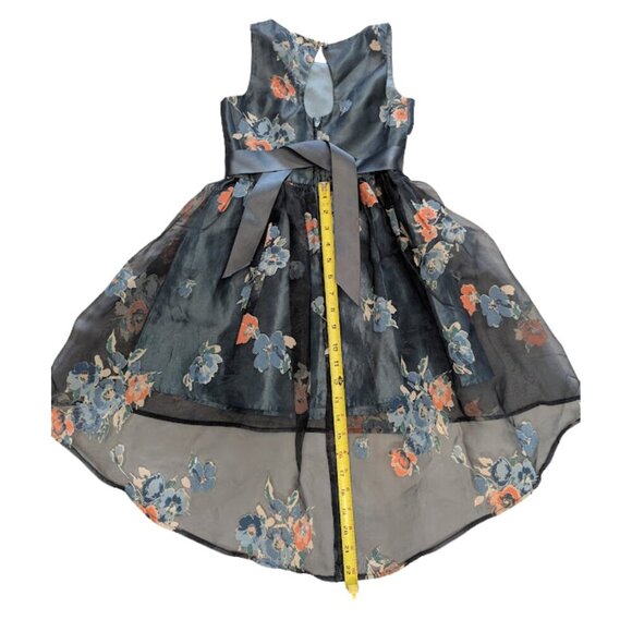 Zunie Girls Floral Satin Dress with Crinoline Underskirt | Size 7 - Picture 5 of 9